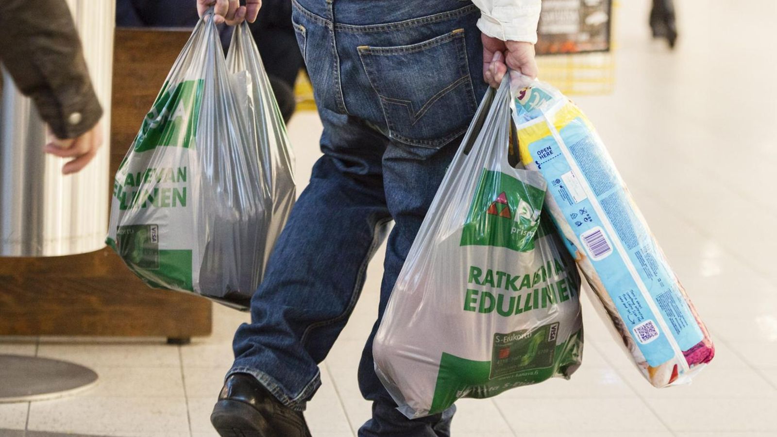 Kauppakassi ostokset muovikassi kauppa