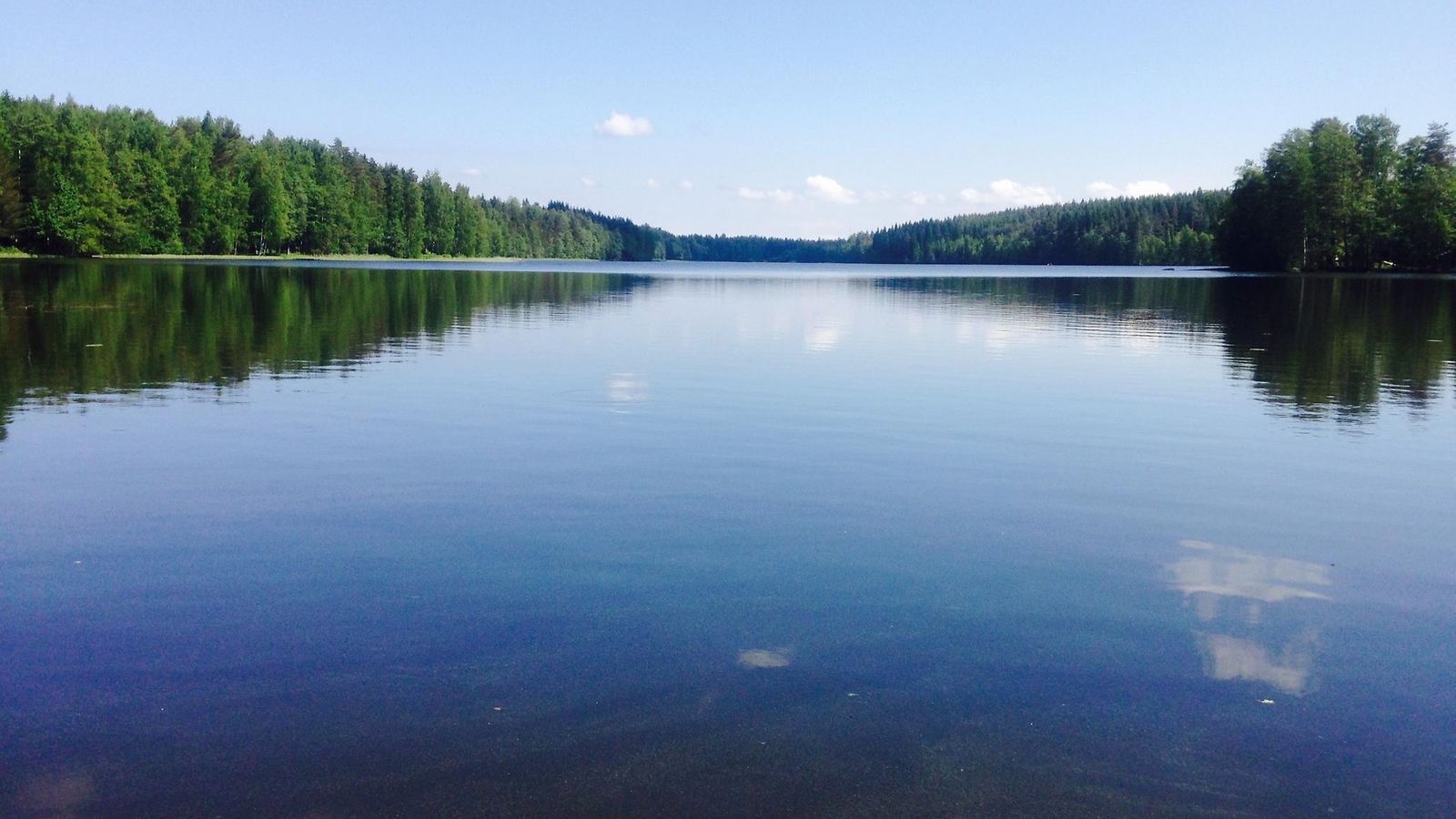 maisema, järvi, tyyni, suomi