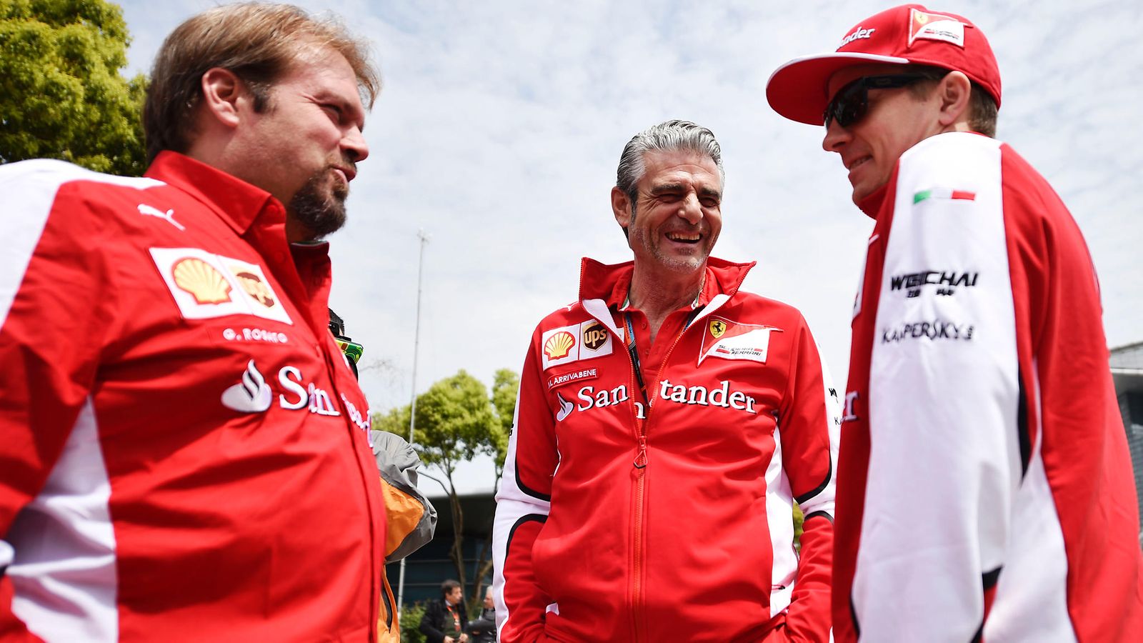 Gino Rosato, Maurizio Arrivabene, Kimi Räikkönen