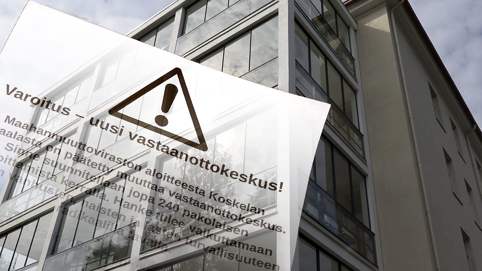 Koskelan sairaala lentolehtinen Varoitus