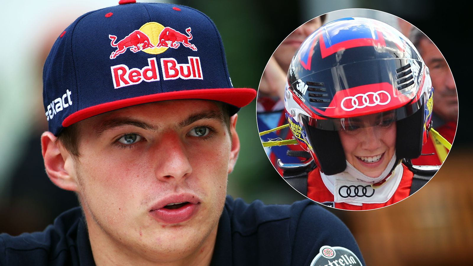 Max Verstappen ja Mikaela Åhlin-Kottulinsky 2015