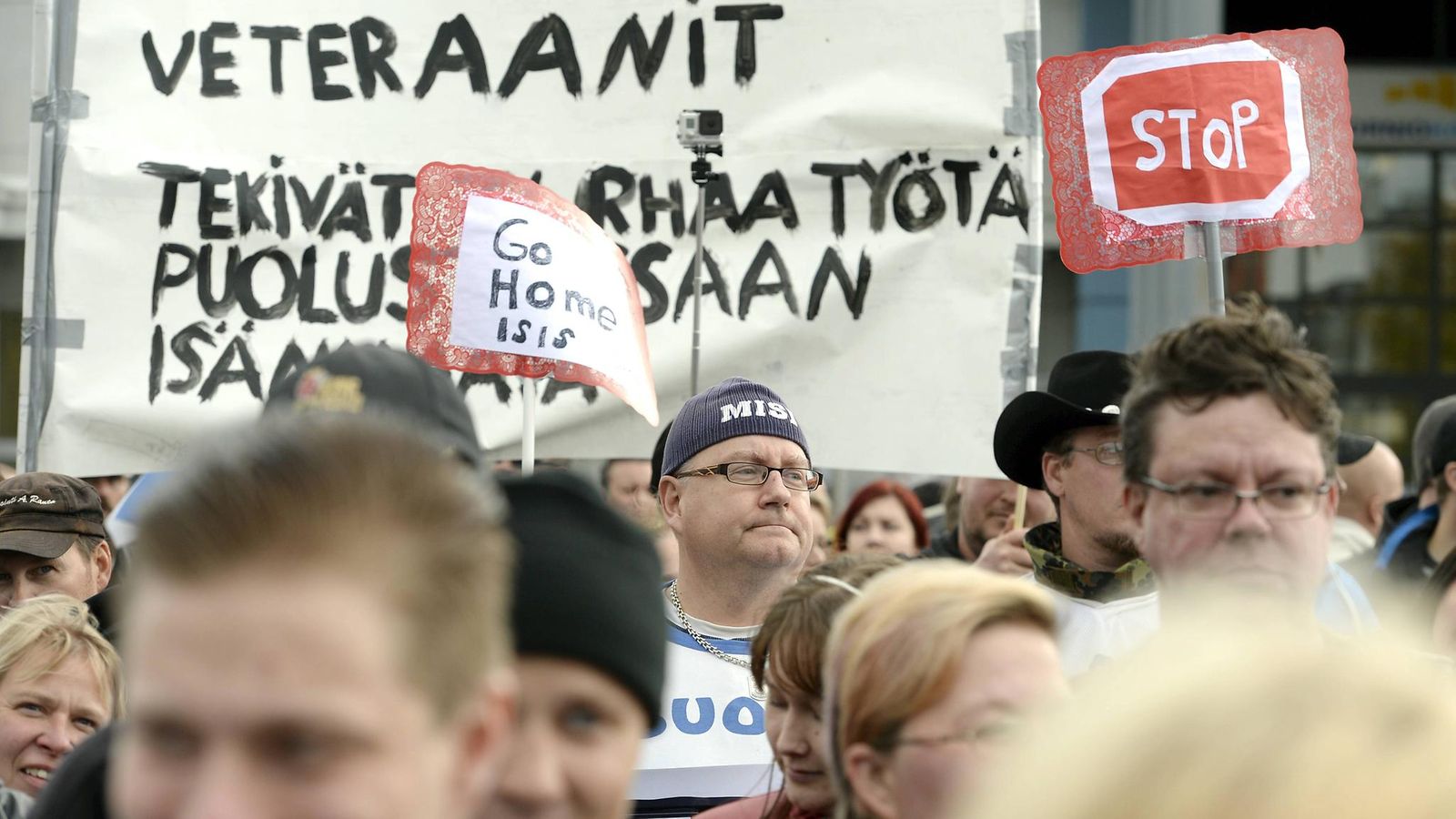 Veteraanit mielenosoitus