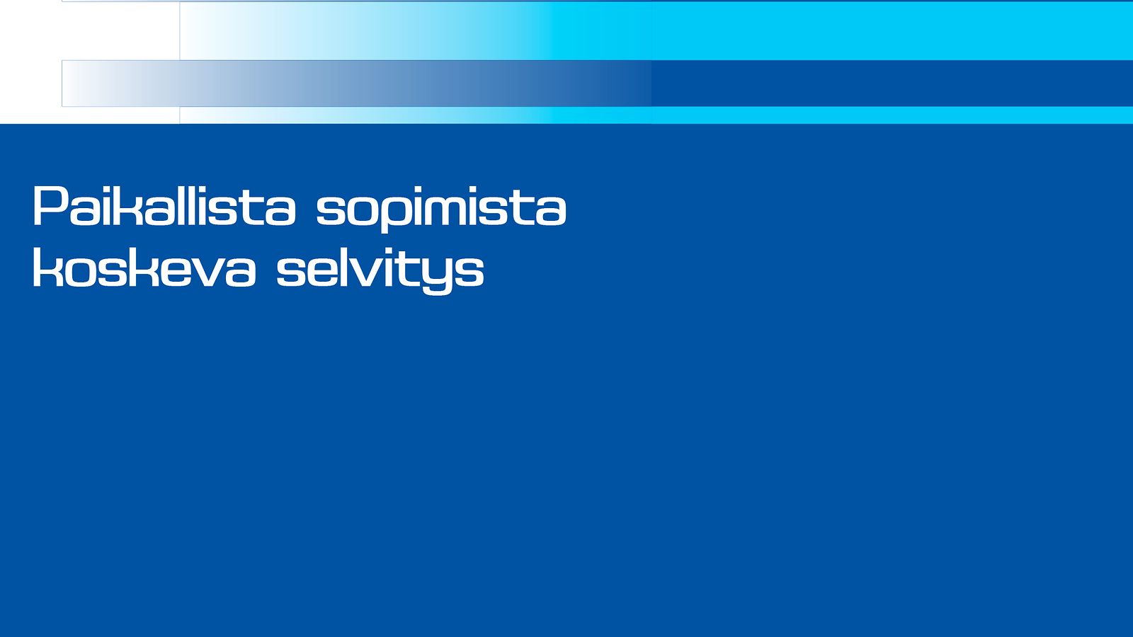 paikallista sopimista
