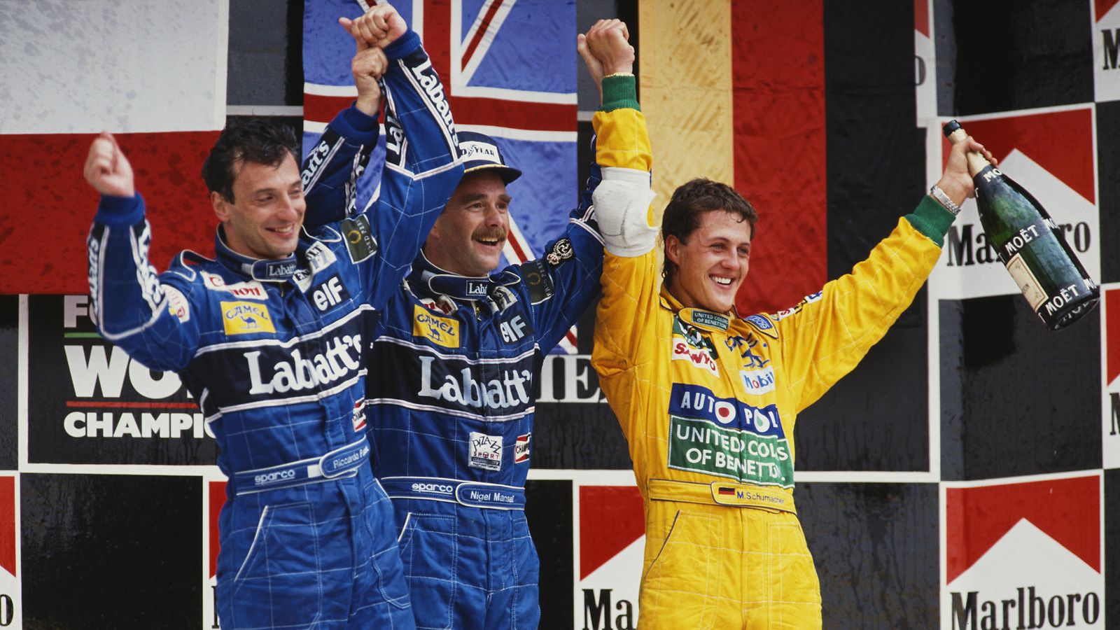 Meksiko 1992, Riccardo Patrese, Nigel Mansell, Michael Schumacher