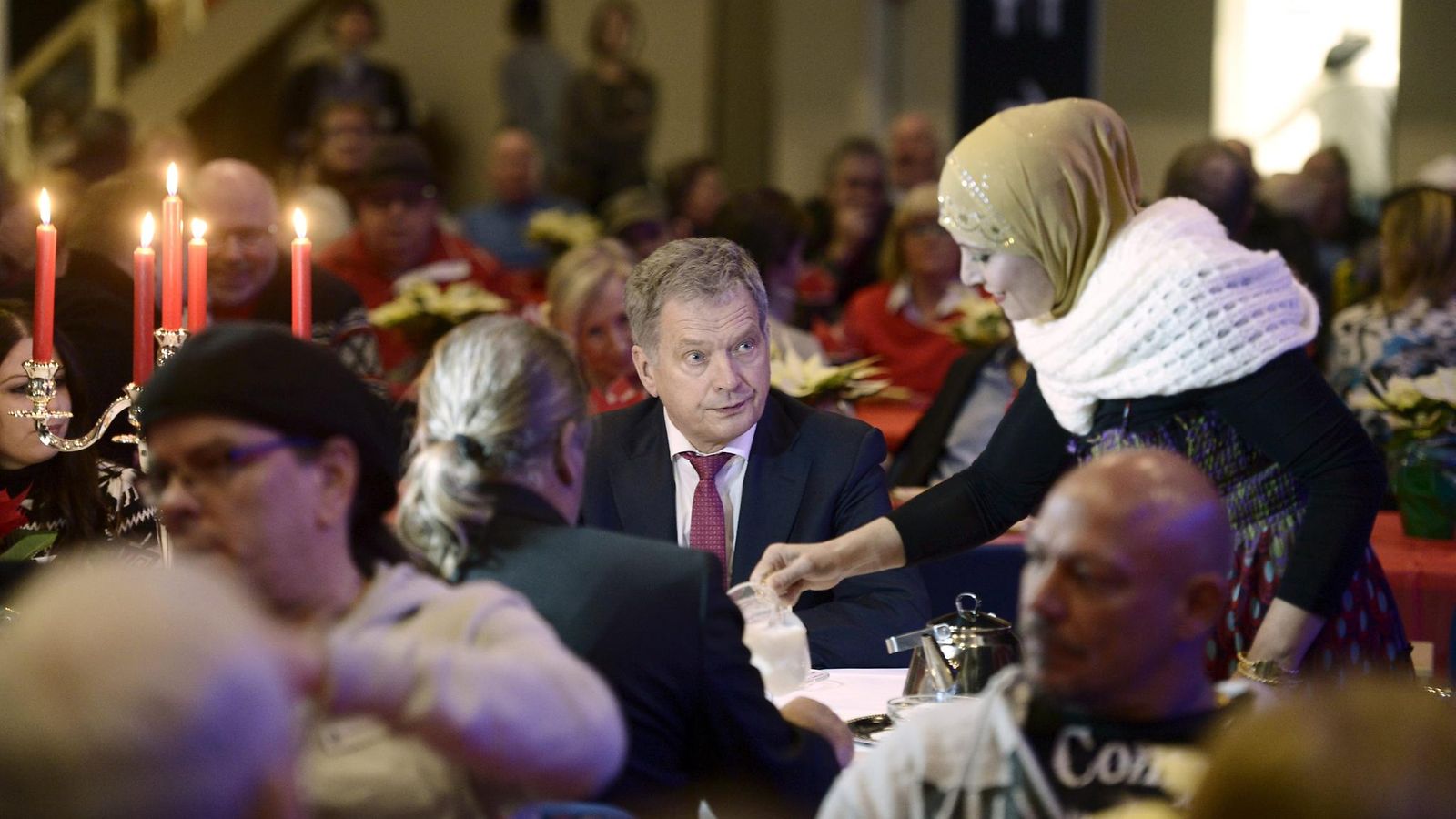 Presidentti Sauli Niinistö joulu joulujuhla Hursti 2015