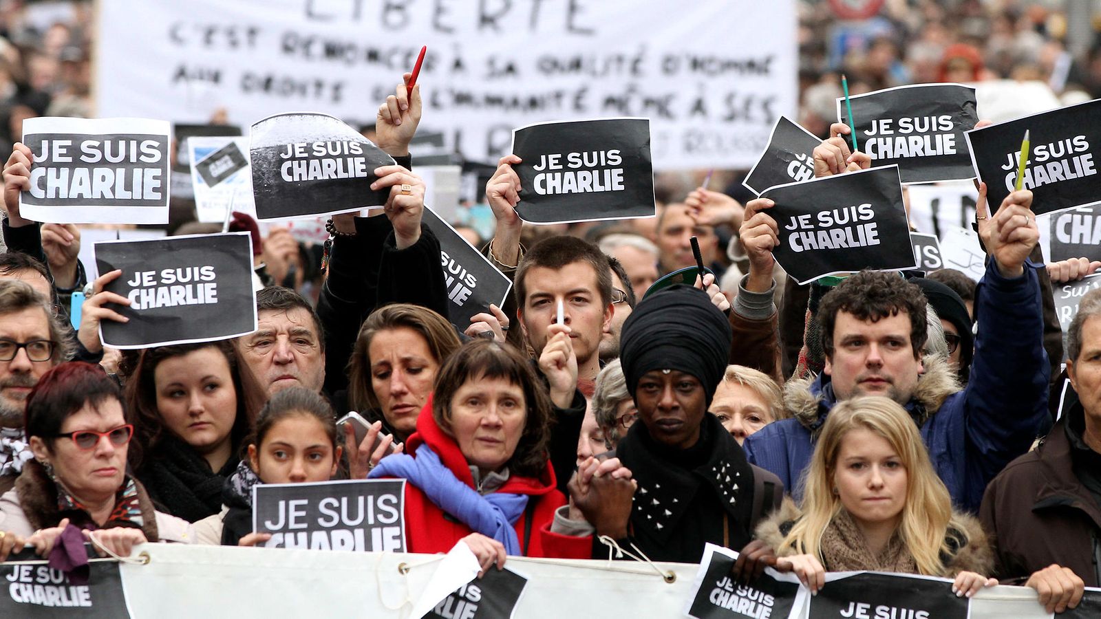 Je suis Charlie mielenosoitus Ranskassa