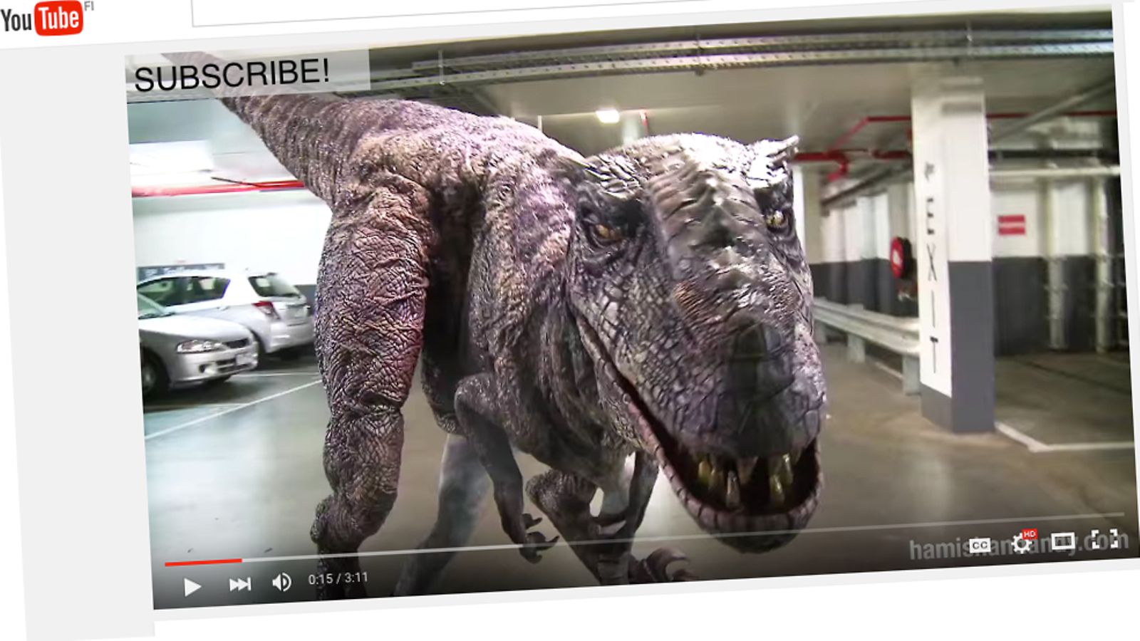 DInosaurus-jäynän kuvitusta kuvakaappaus Youtube.com.