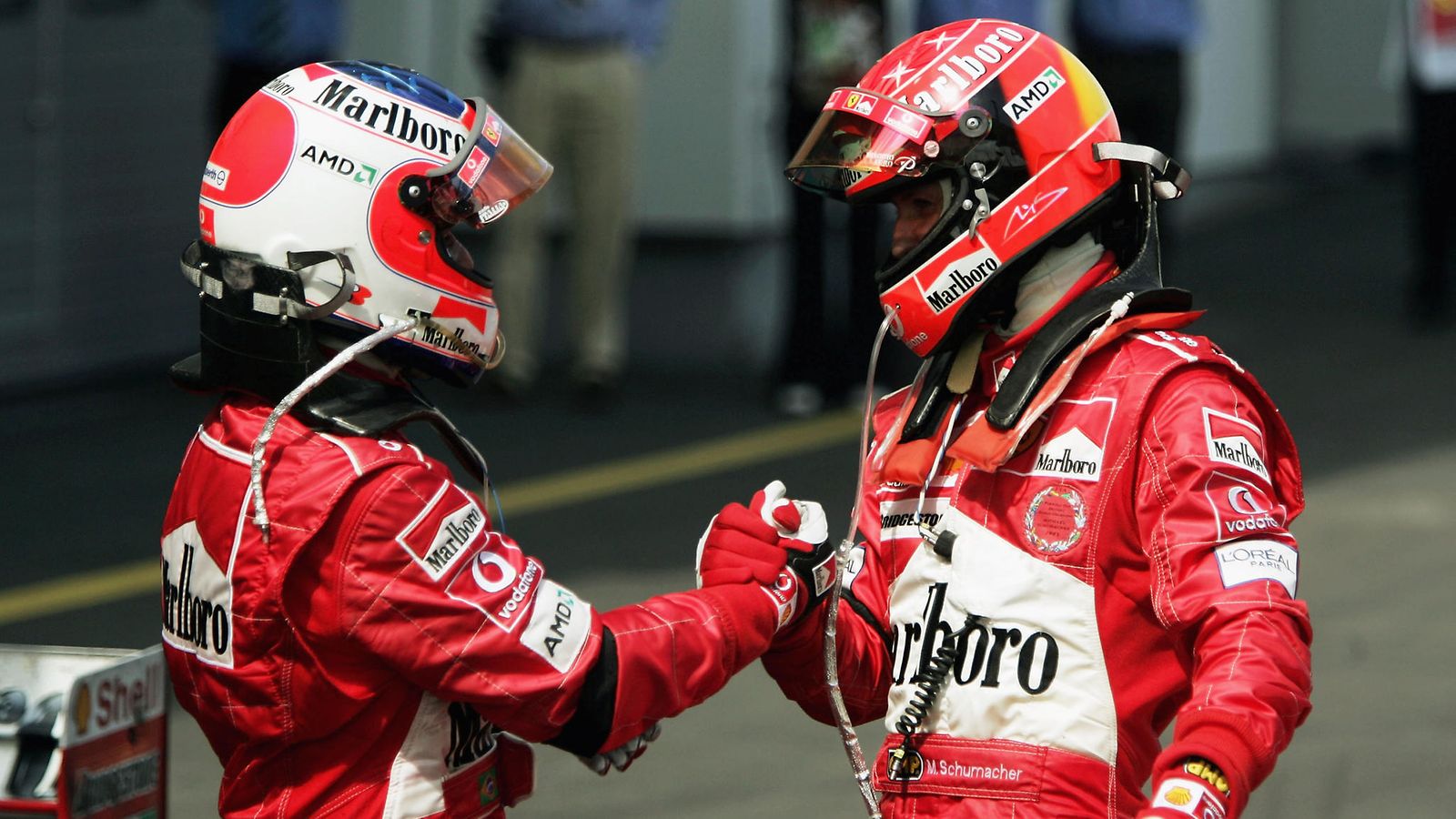 Rubens Barrichello ja Michael Schumacher