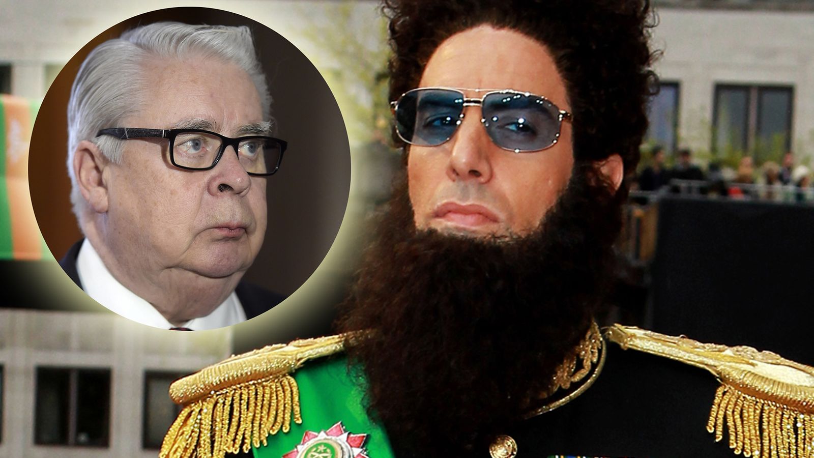 Kalervo Kummola ja Sacha Baron Cohen
