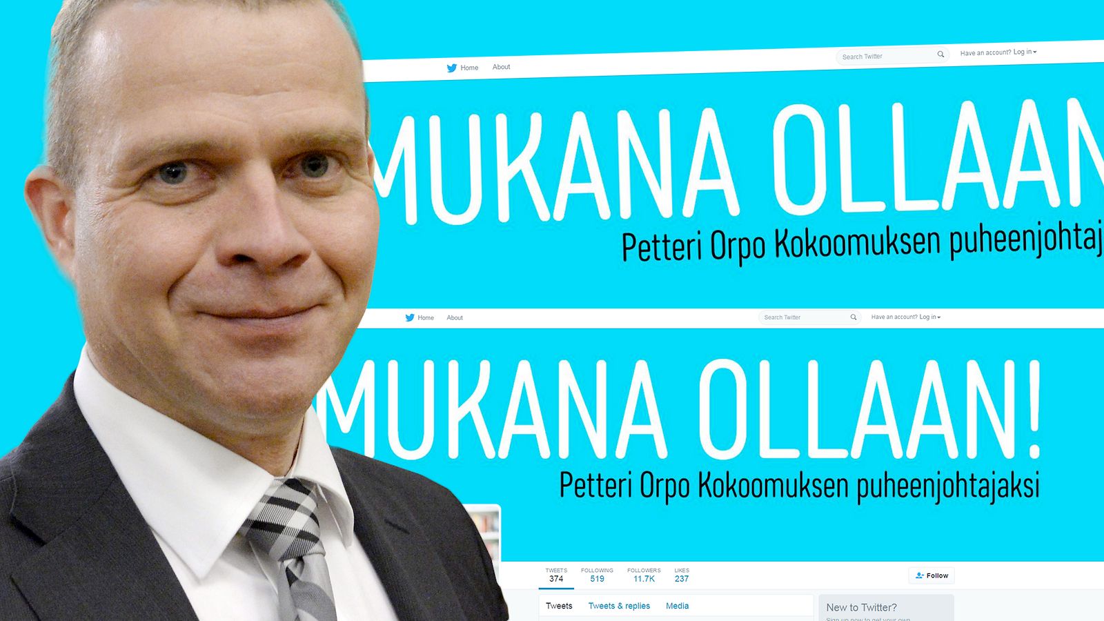 Petteri Orpo mukana ollaan