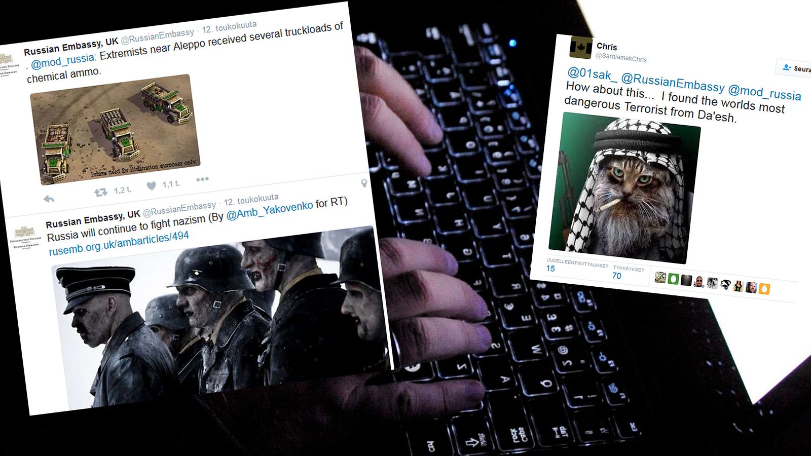 Venäjän suurlähetystön Twitter-viestit