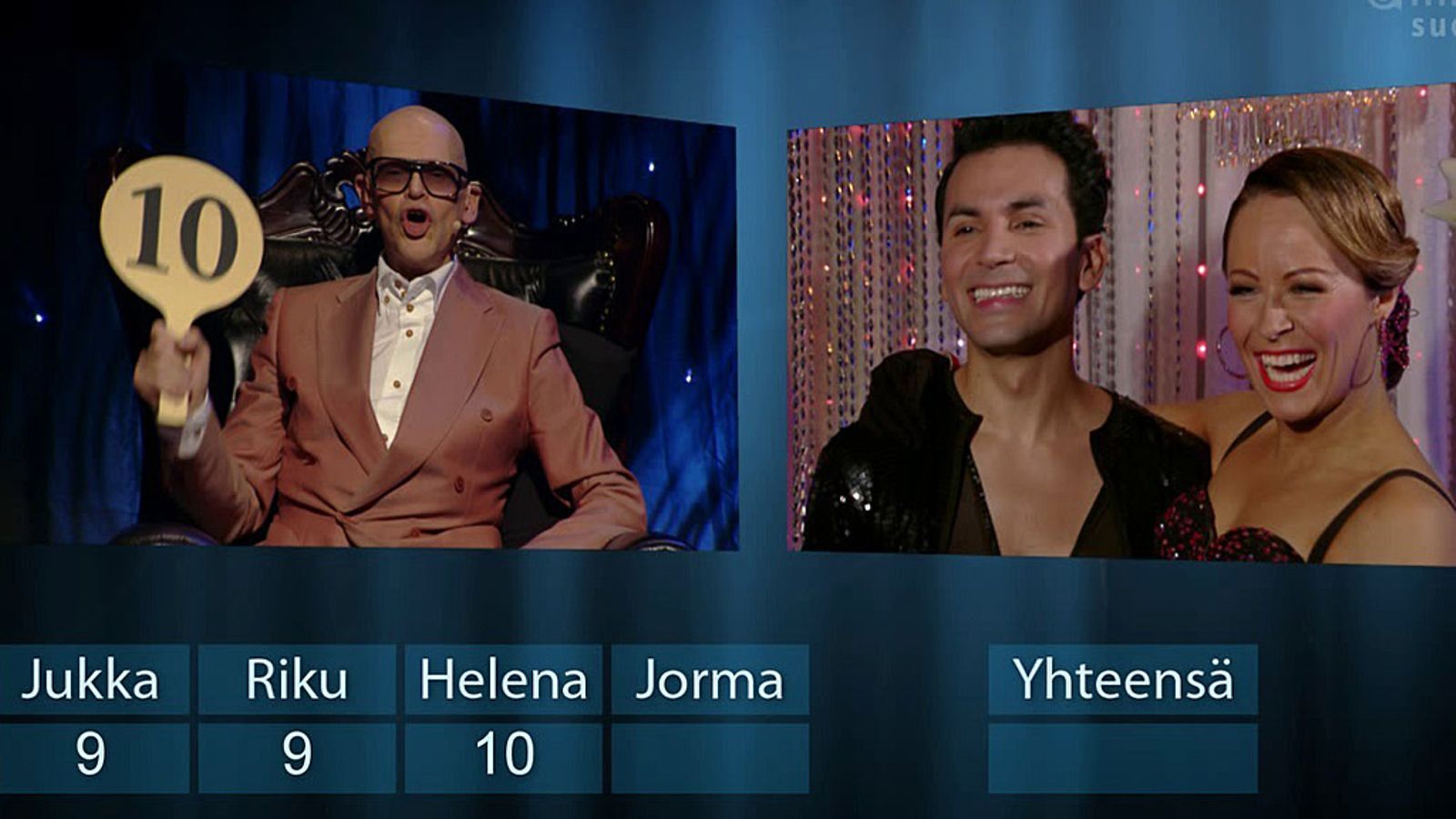 Antonio Flores ja Disa Kortelaineni tähtitanssien semifinaalissa.