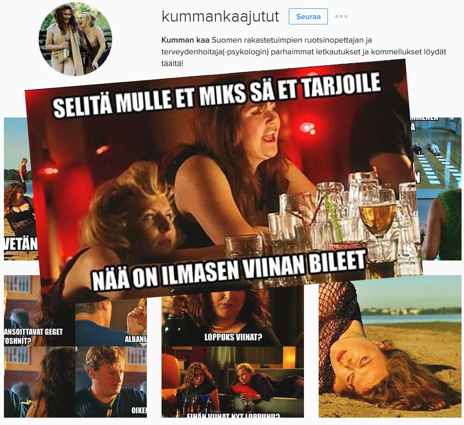 Kumman kaa -sarjan fani on tehnyt oman Instagram-tilin parhaimmille letkautuksille.