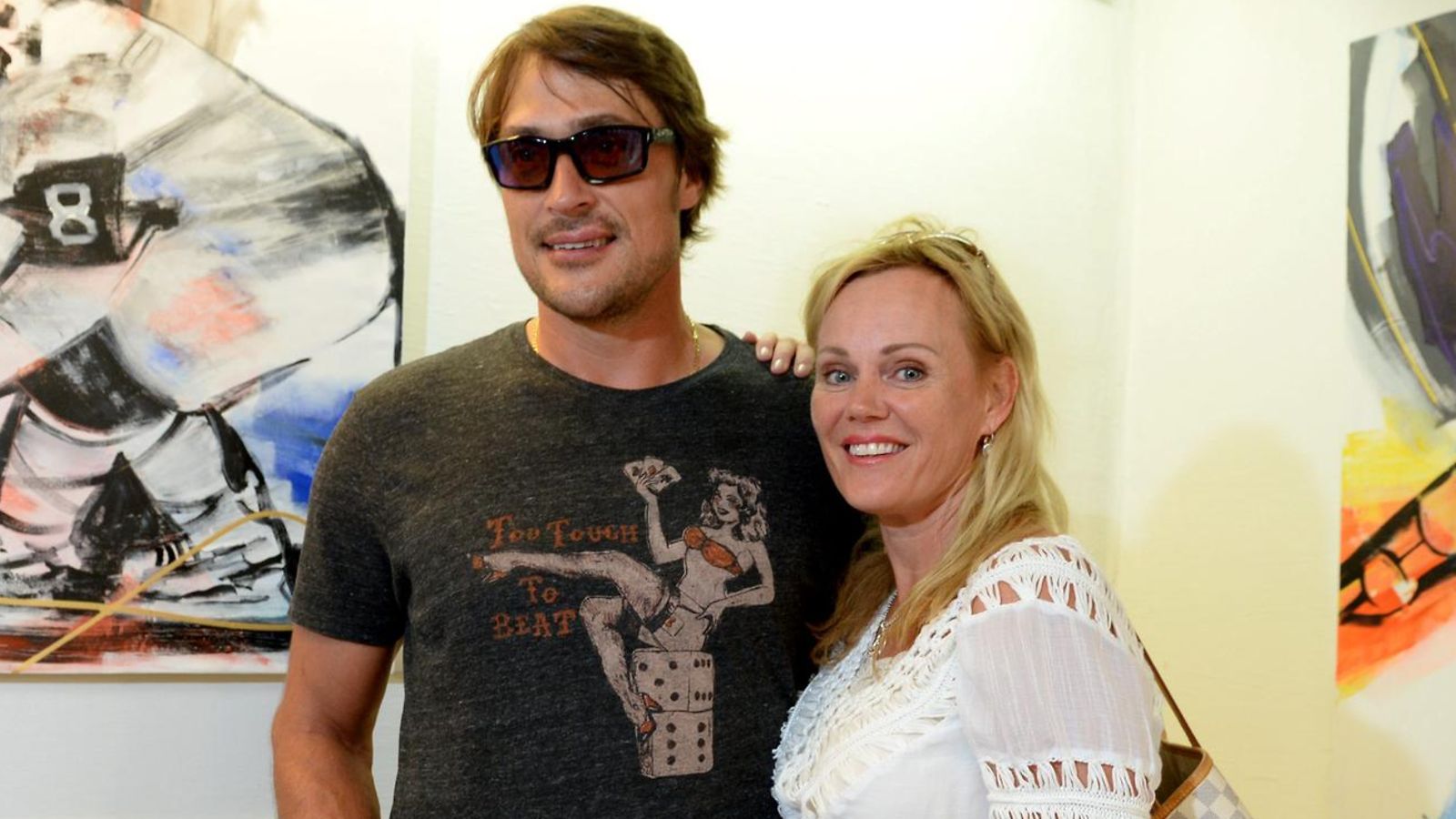 Teemu ja Sirpa Selänne Sport Legends -näyttelyssä Hiidenlinnassa Somerolla 5.8.2015