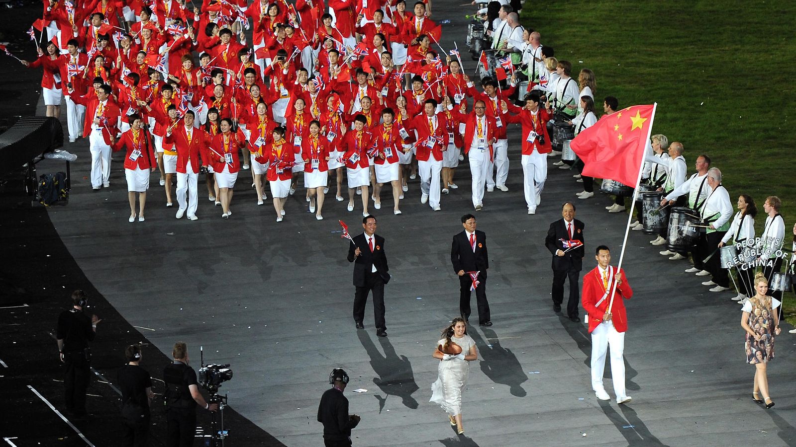 Kiinan joukkue Lontoon oympialaisten avajaisissa 2012