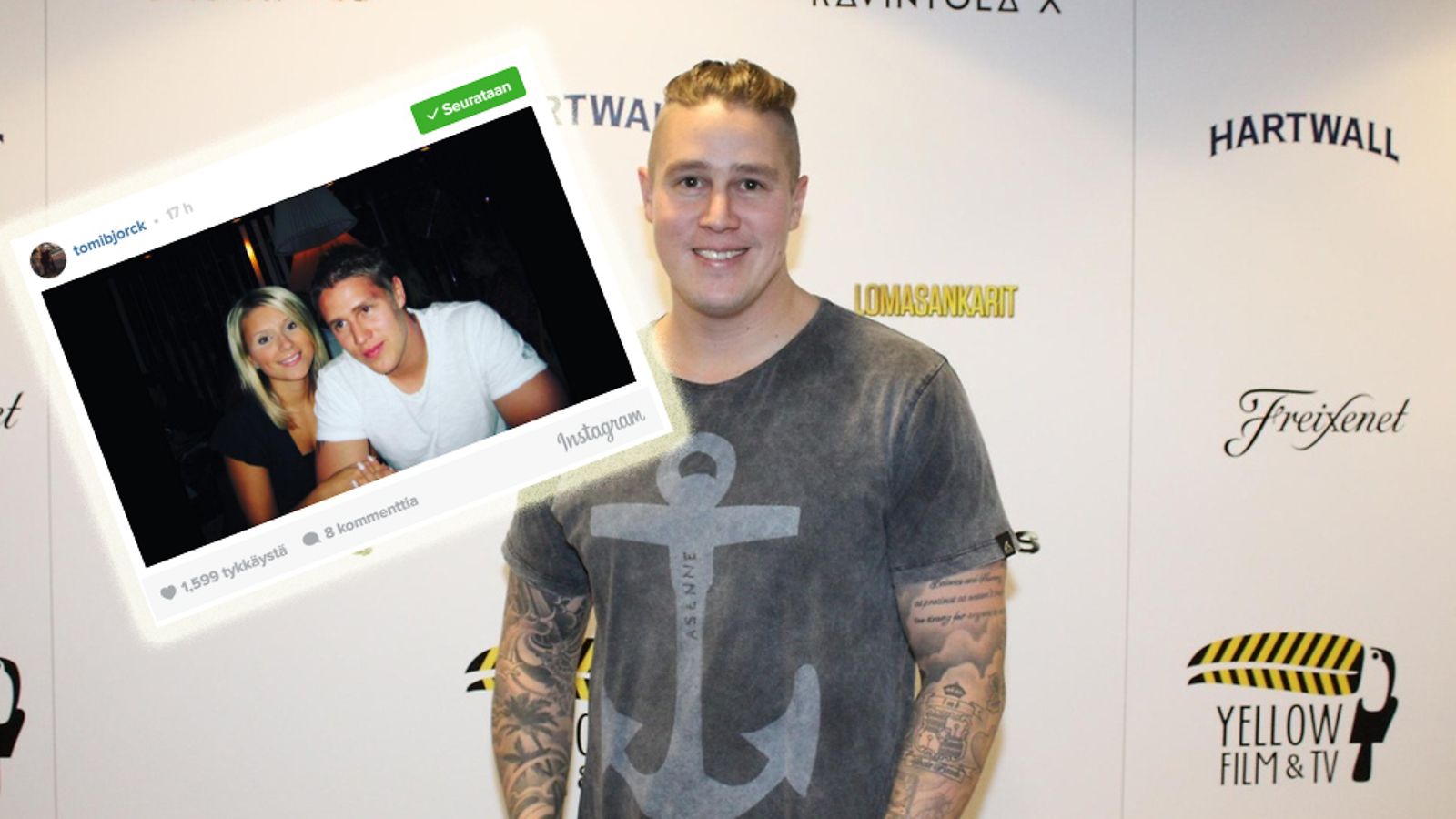 Tomi Björk ja vaimo 15 v yhdessä Insta