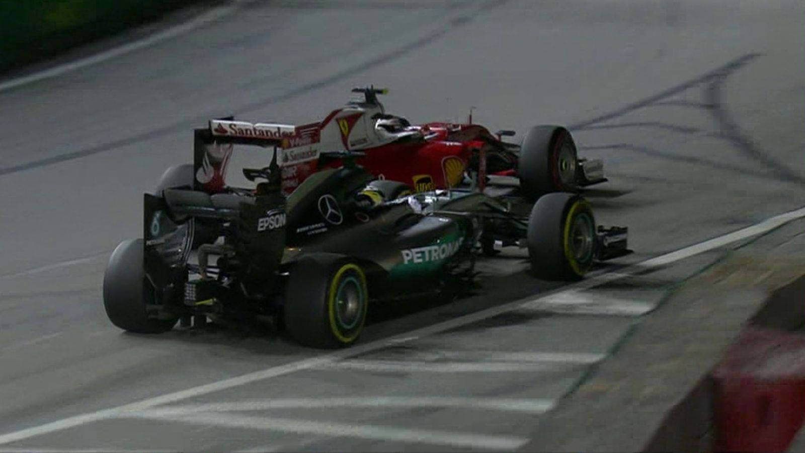Kimi Räikkönen, Lewis Hamilton, ohitus, 2016, Singapore
