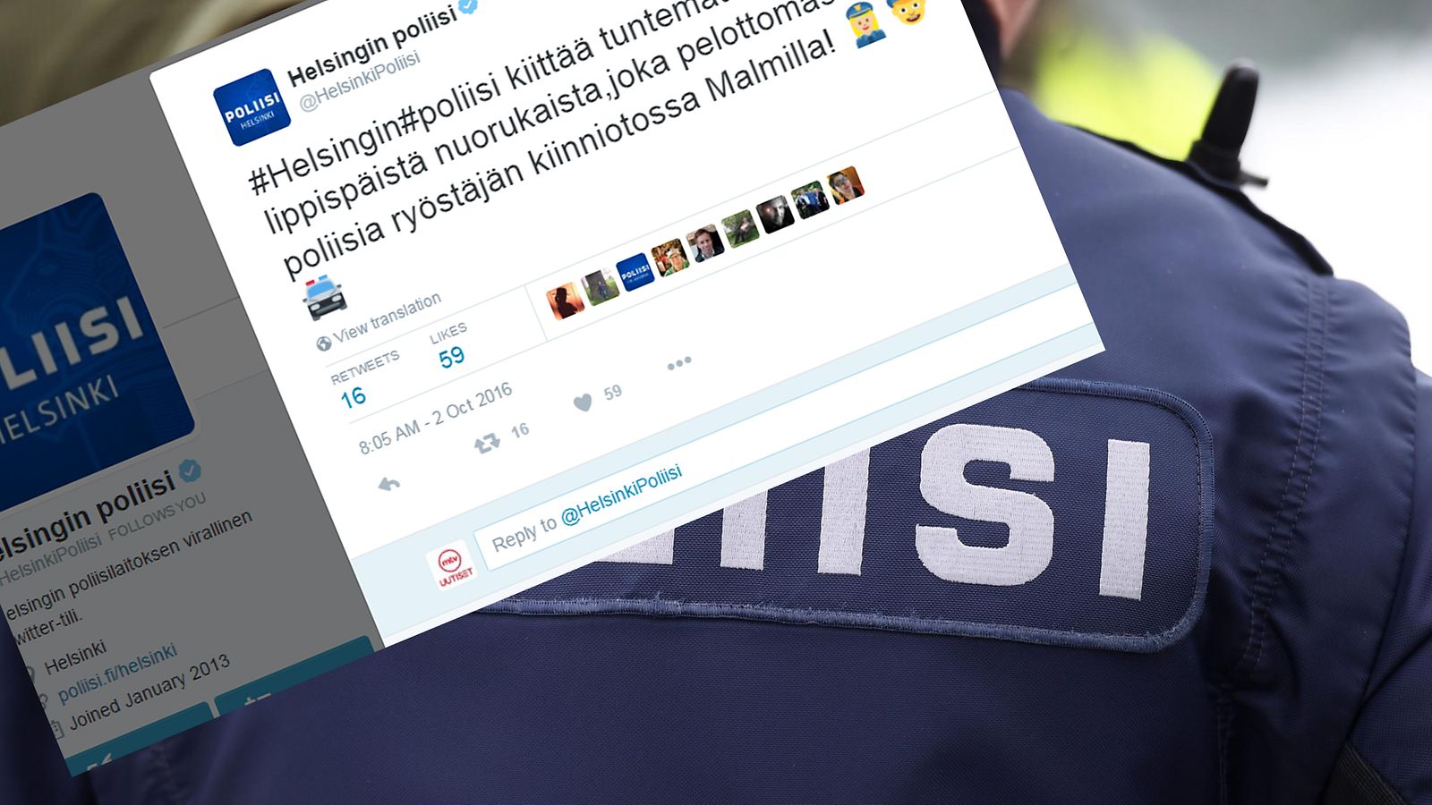 Poliisi Twitter Helsinki