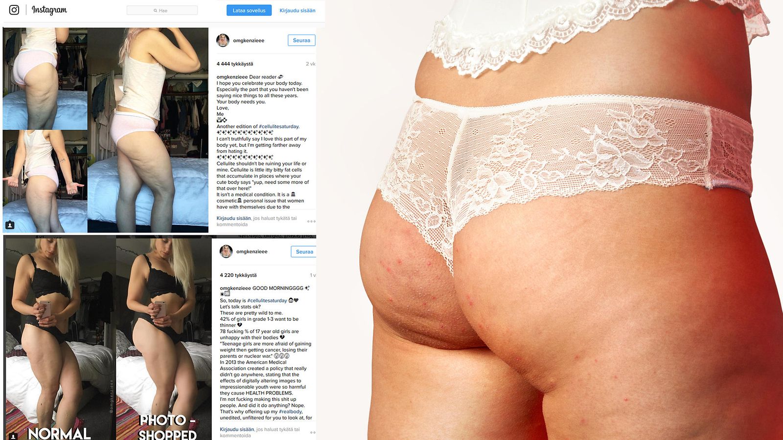 Kuvituskuva, kuvakaappaus Instagramista