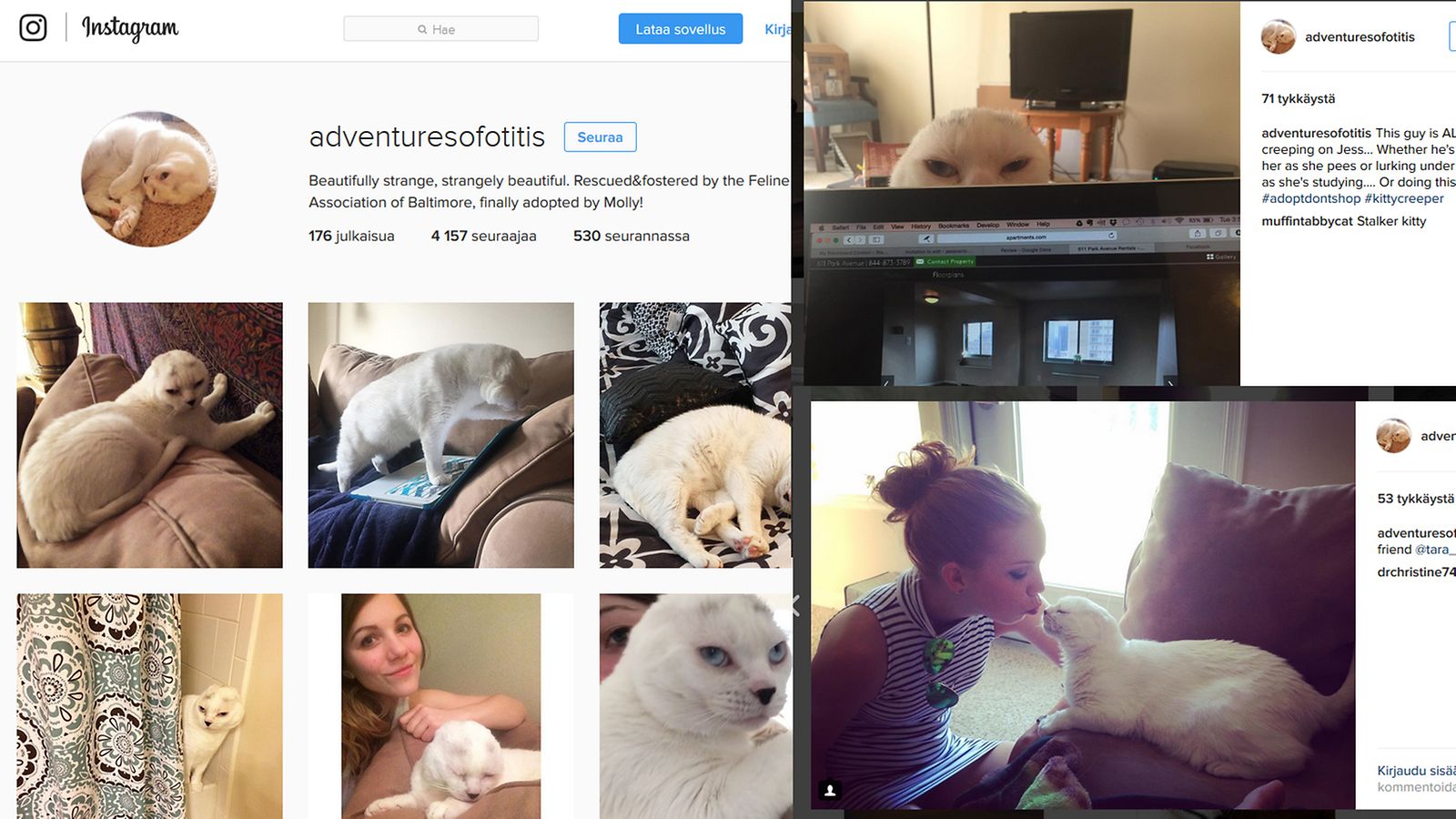 Kuvakaappaus Instagramista