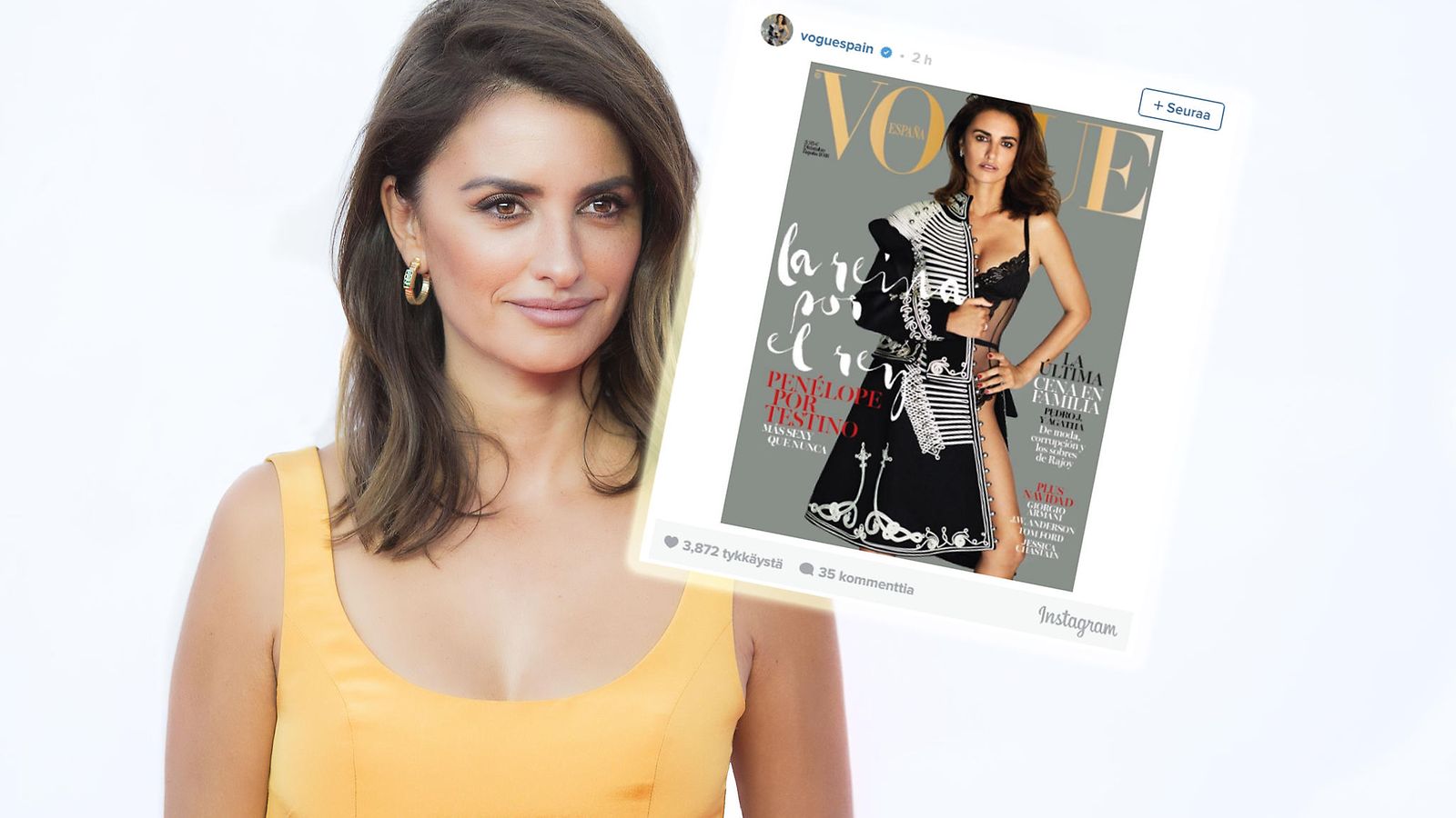 Penelope Cruz ja Vogue-kansi