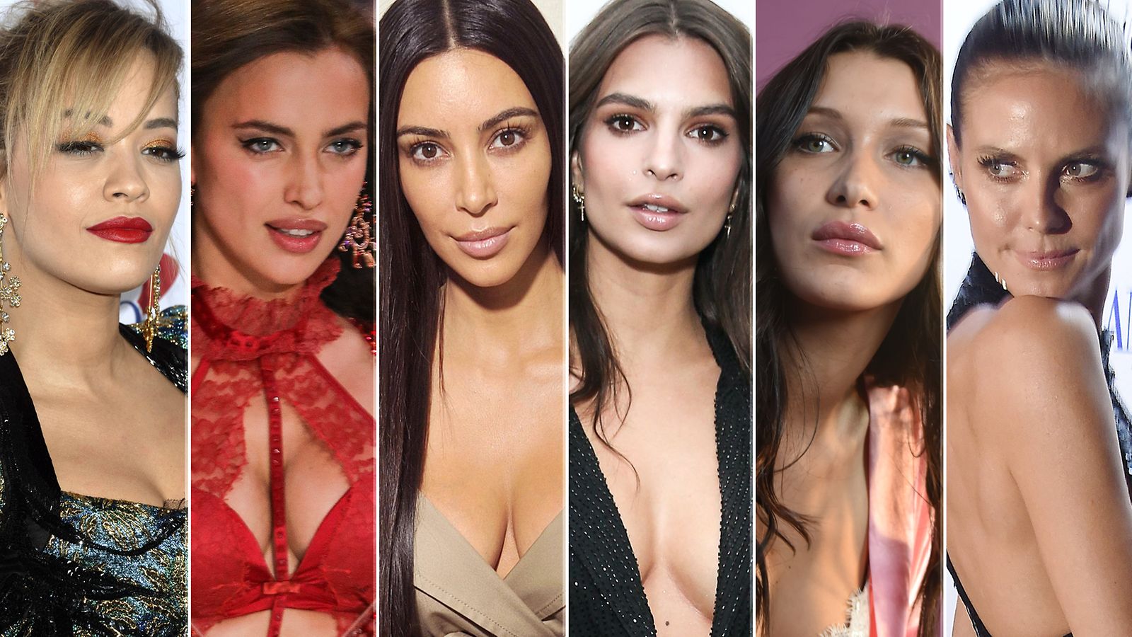 Rita Ora, Irina Shayk, Kim Kardashian, Emily Ratajkowski, Bella Hadid, Heidi Klum 2016