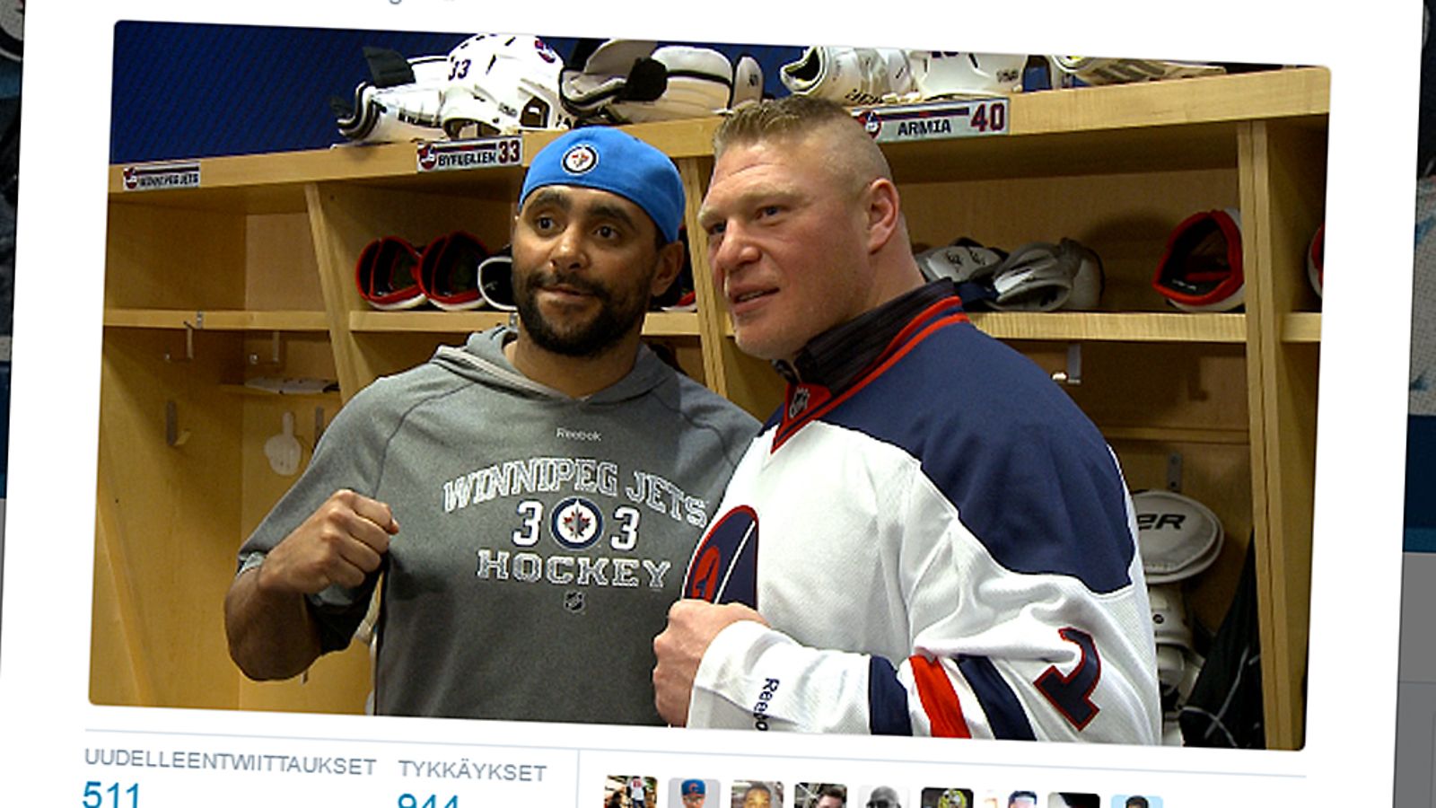 Dustin Byfuglien, Brock Lesnar