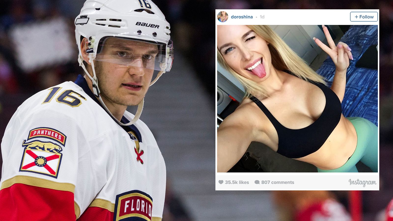 Aleksander Barkov ja Maria Doroshina