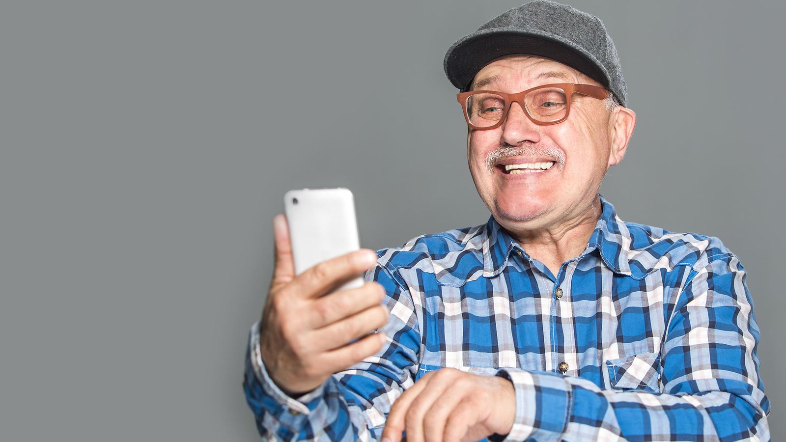 pappa, vanhus, selfie