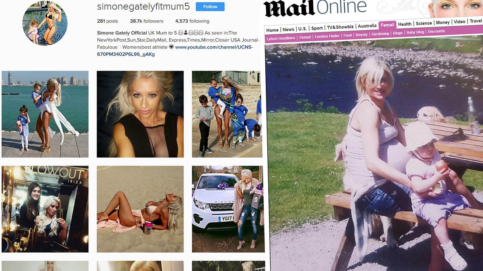 Kuvien lähde Instagram ja Daily mail