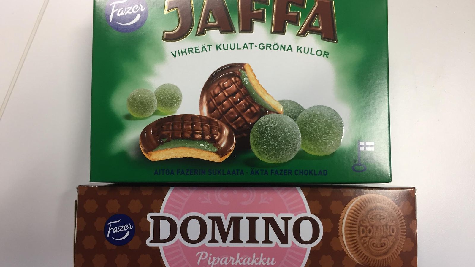 Domino keksit fazer jaffa vihreät kuulat