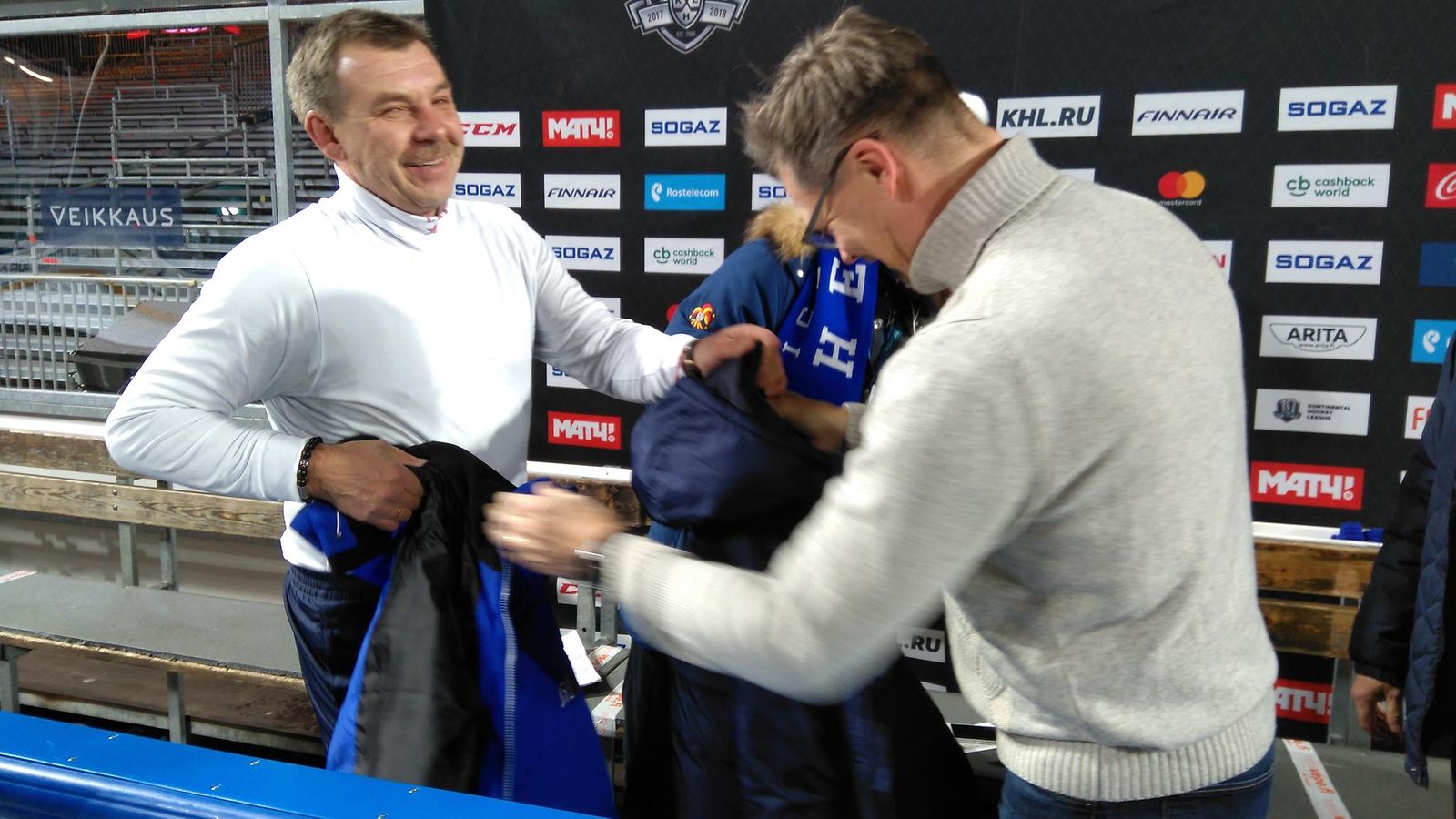 Oleg Znarok, Jukka Jalonen, SKA Pietari, Jokerit, Ice Challenge, Kaisaniemi, 2017 (2)