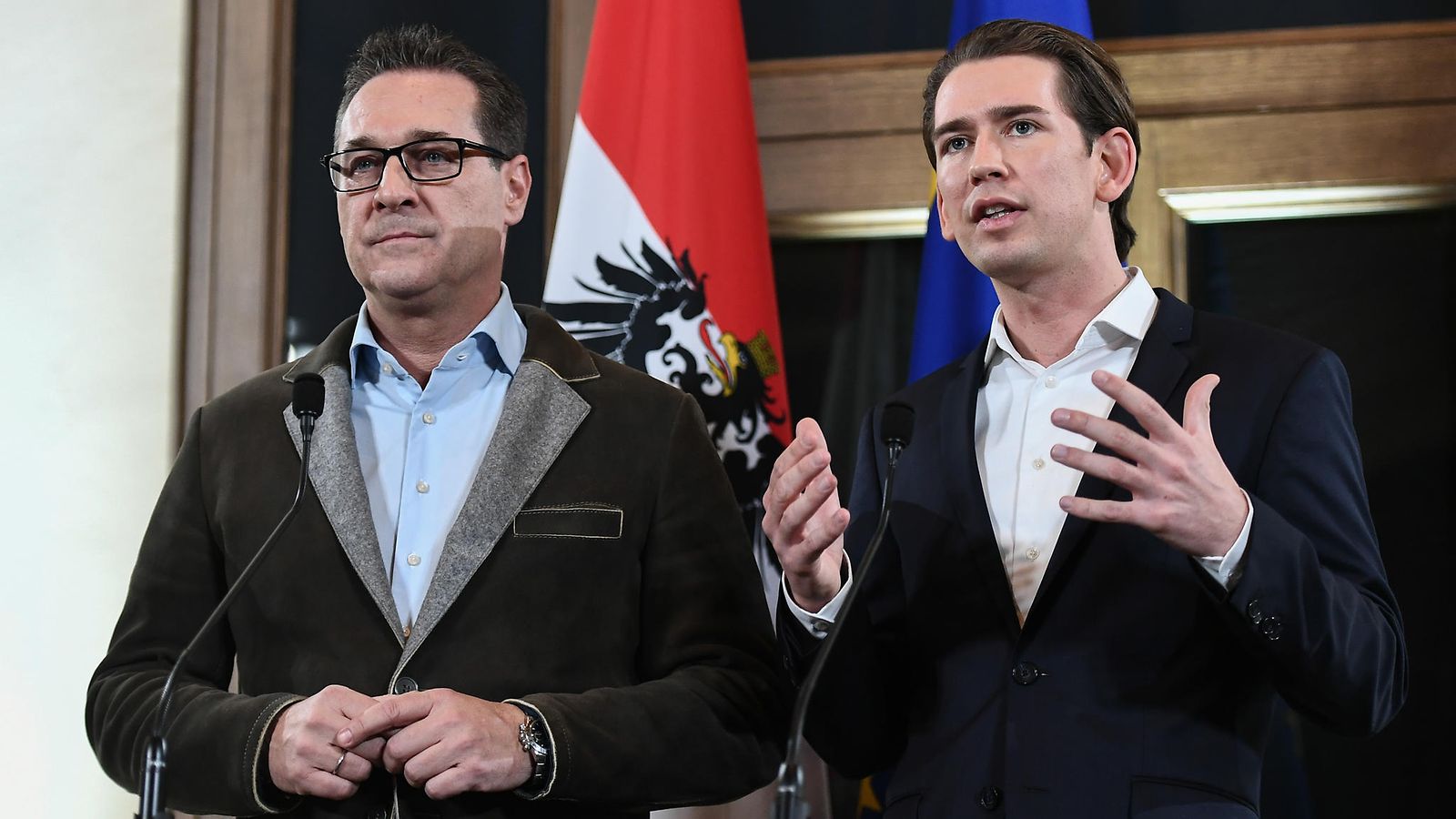 Sebastian Kurz ja Heinz-Christian Strache