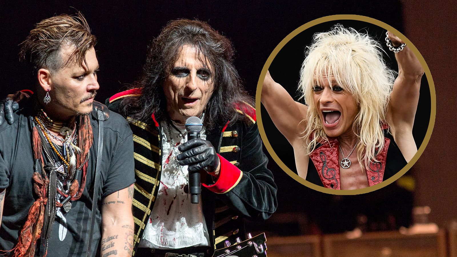 Johnny Depp, Alice Cooper ja Michael Monroe 2017