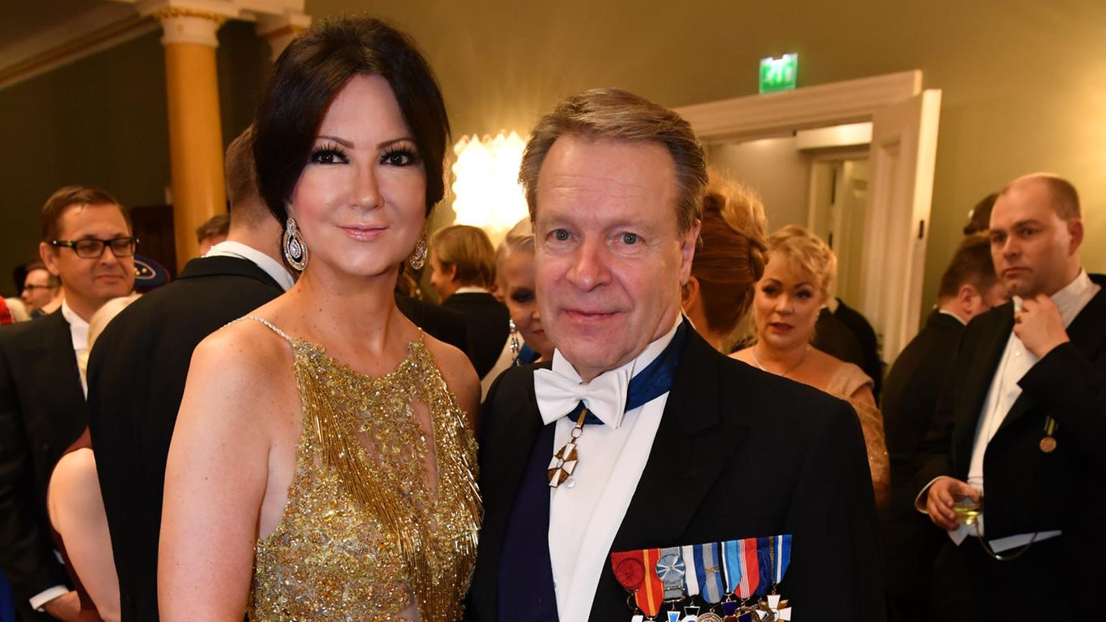 Elina Kiikko ja Ilkka Kanerva Linnan juhlat 2017