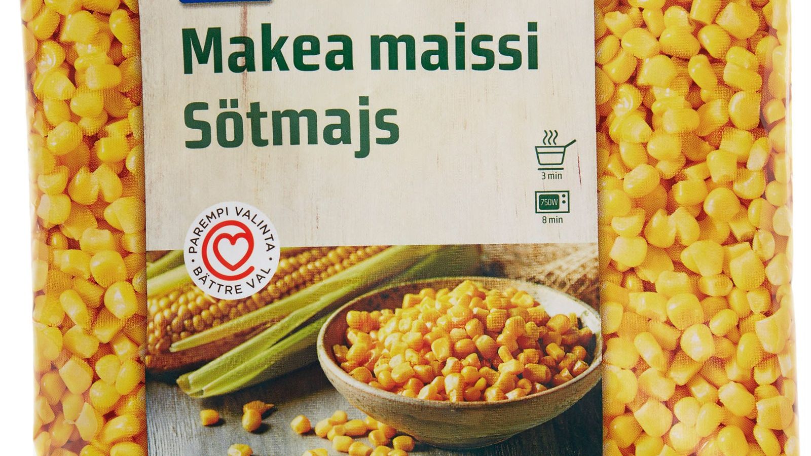 Maissi, S-ryhmä, S-kauppa, pakaste