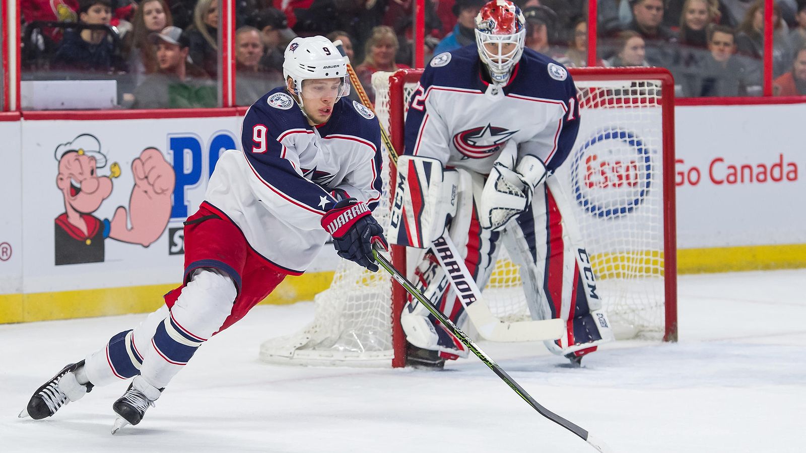 Artemi Panarin ja Sergei Bobrovsky
