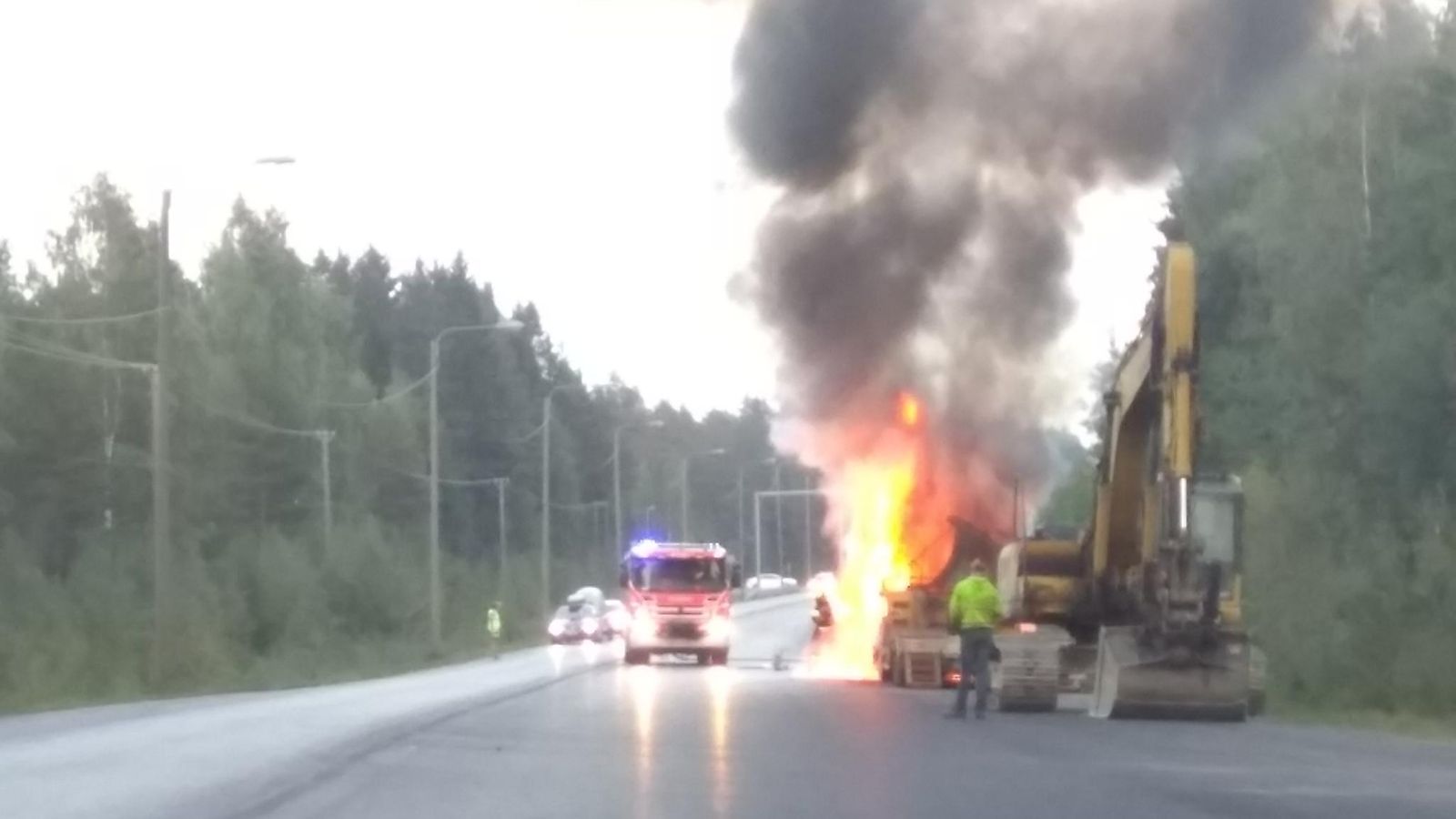 Rekka tulessa Ylöjärvellä 9.9.2018