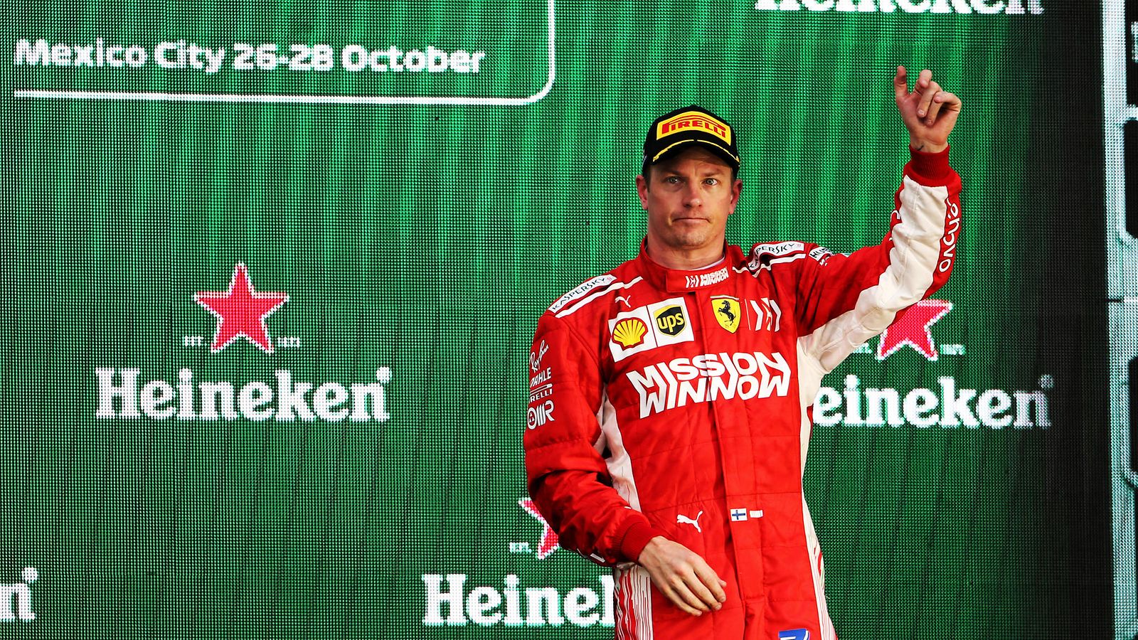 Kimi podiumilla meksikossa 1