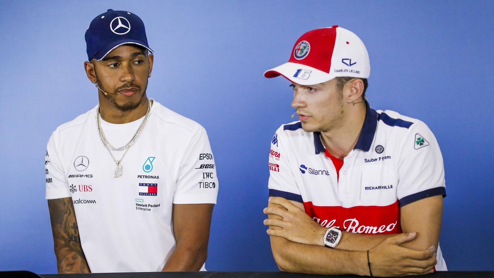 Lewis Hamilton ja Charles Leclerc