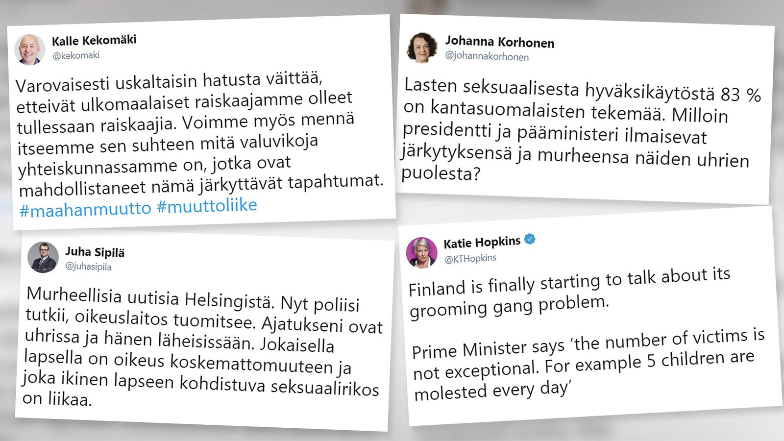 Somemylläkän kiihdyttäneimmät twiitit Suomen seksuaalirikoksista