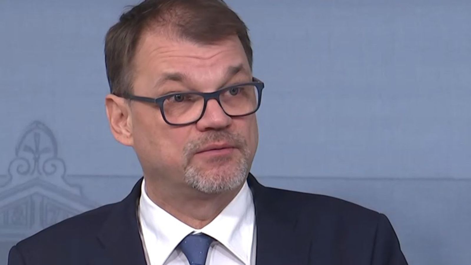 Juha Sipilä tiedotustilaisuudessa