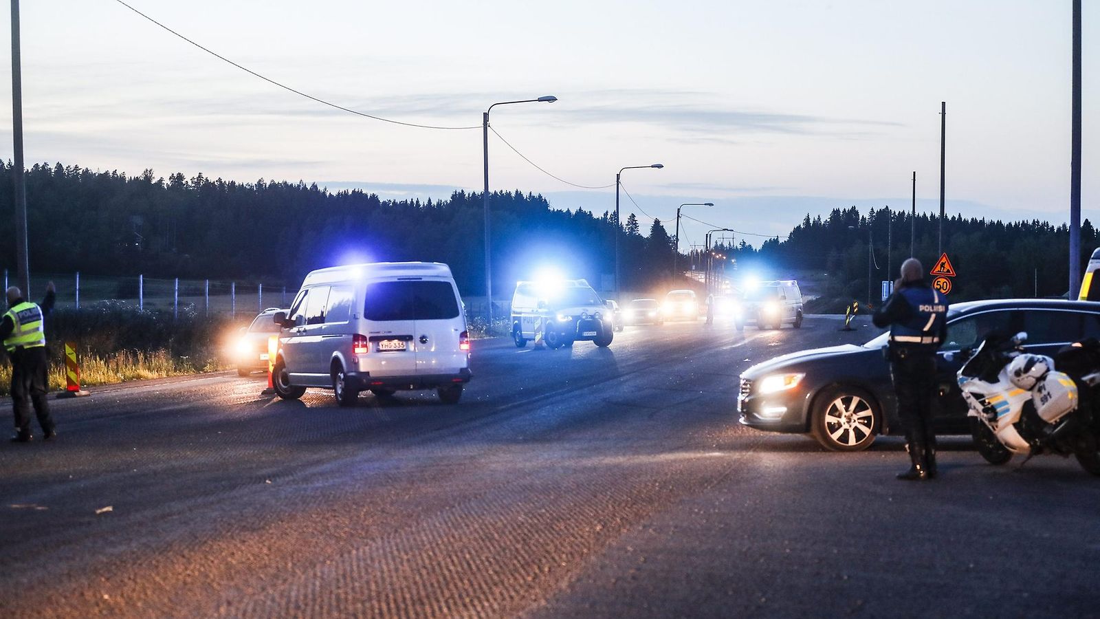 Porvoon epäiltyjien ampujien kiinniottopaikka Hämeenkyrössä