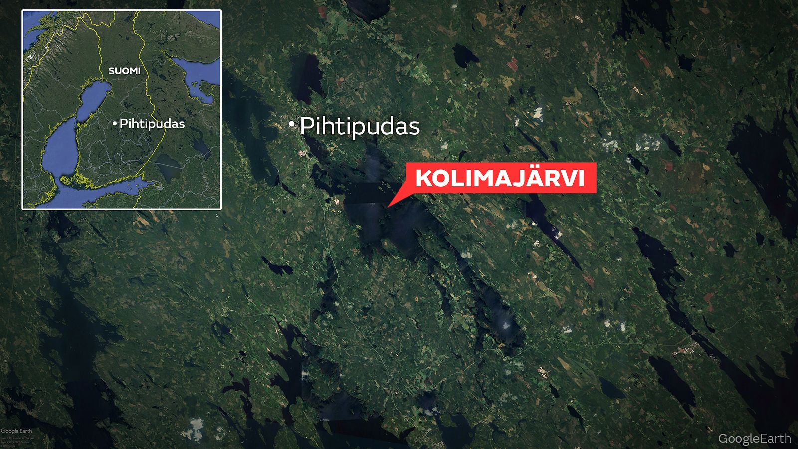 Pihtipudas Kolimajärvi kartta