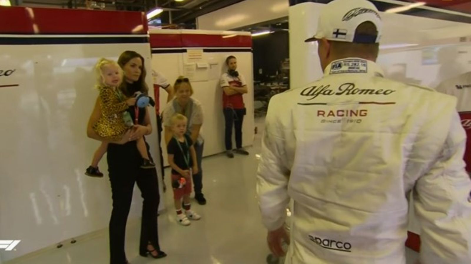 Minttu, Rianna, Robin, Kimi Räikkönen, 2019, Alfa Romeo, Abu Dhabi