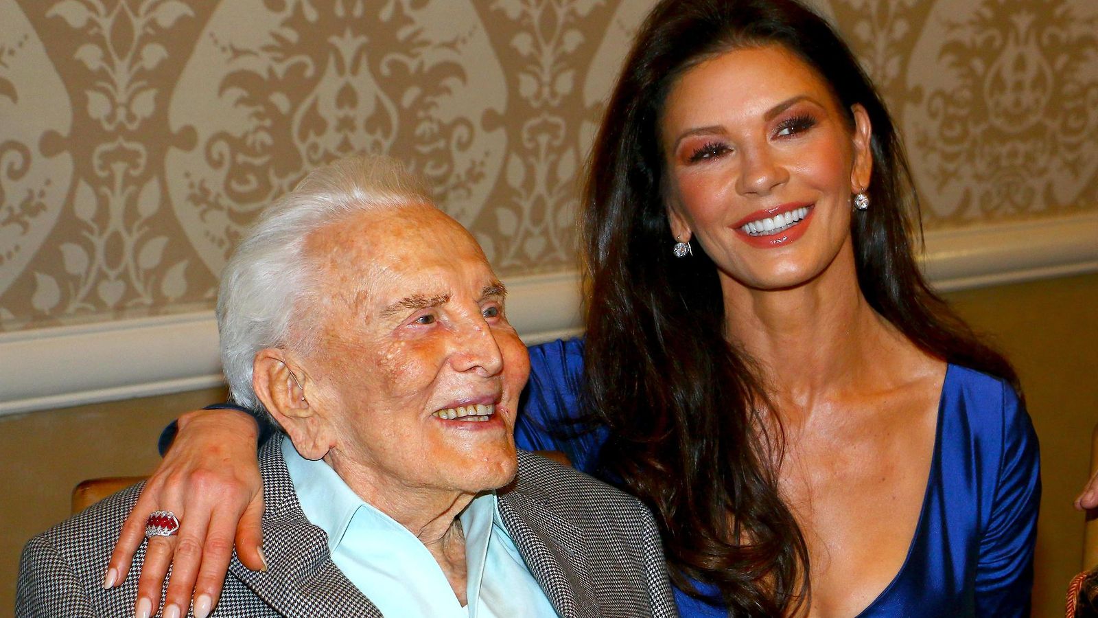 Catherine Zeta-Jones & Kirk Douglas