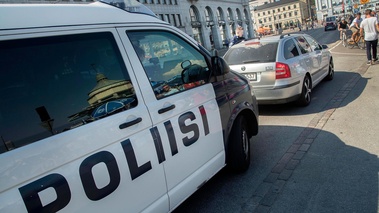 Poliisi kuvituskuva poliisiauto AOP