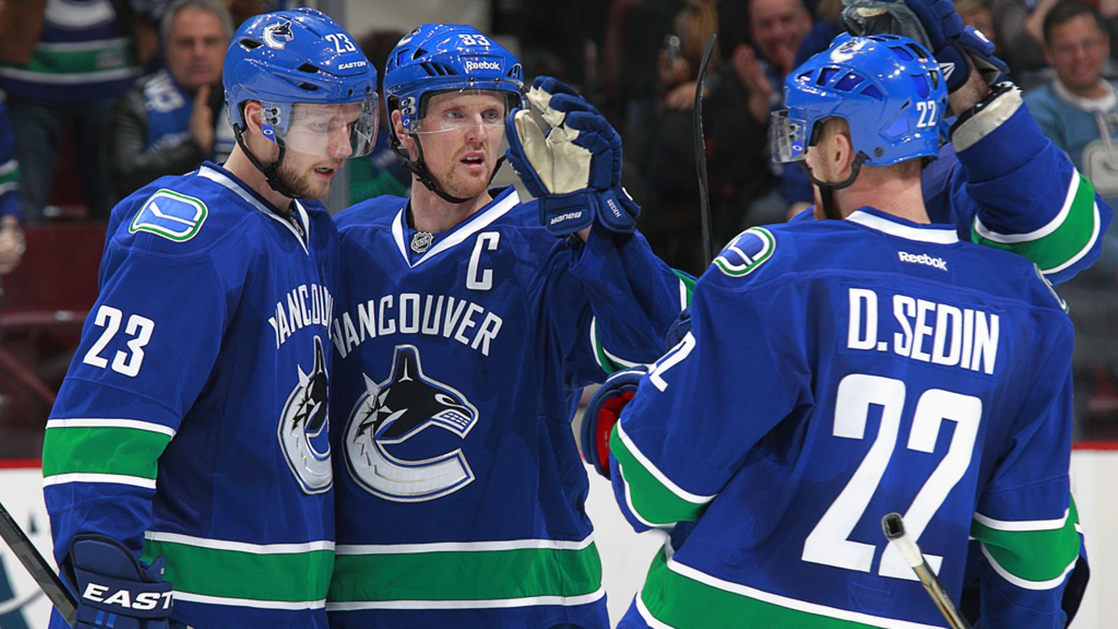 Alexander Edler (vas.), Henrik Sedin, Daniel Sedin