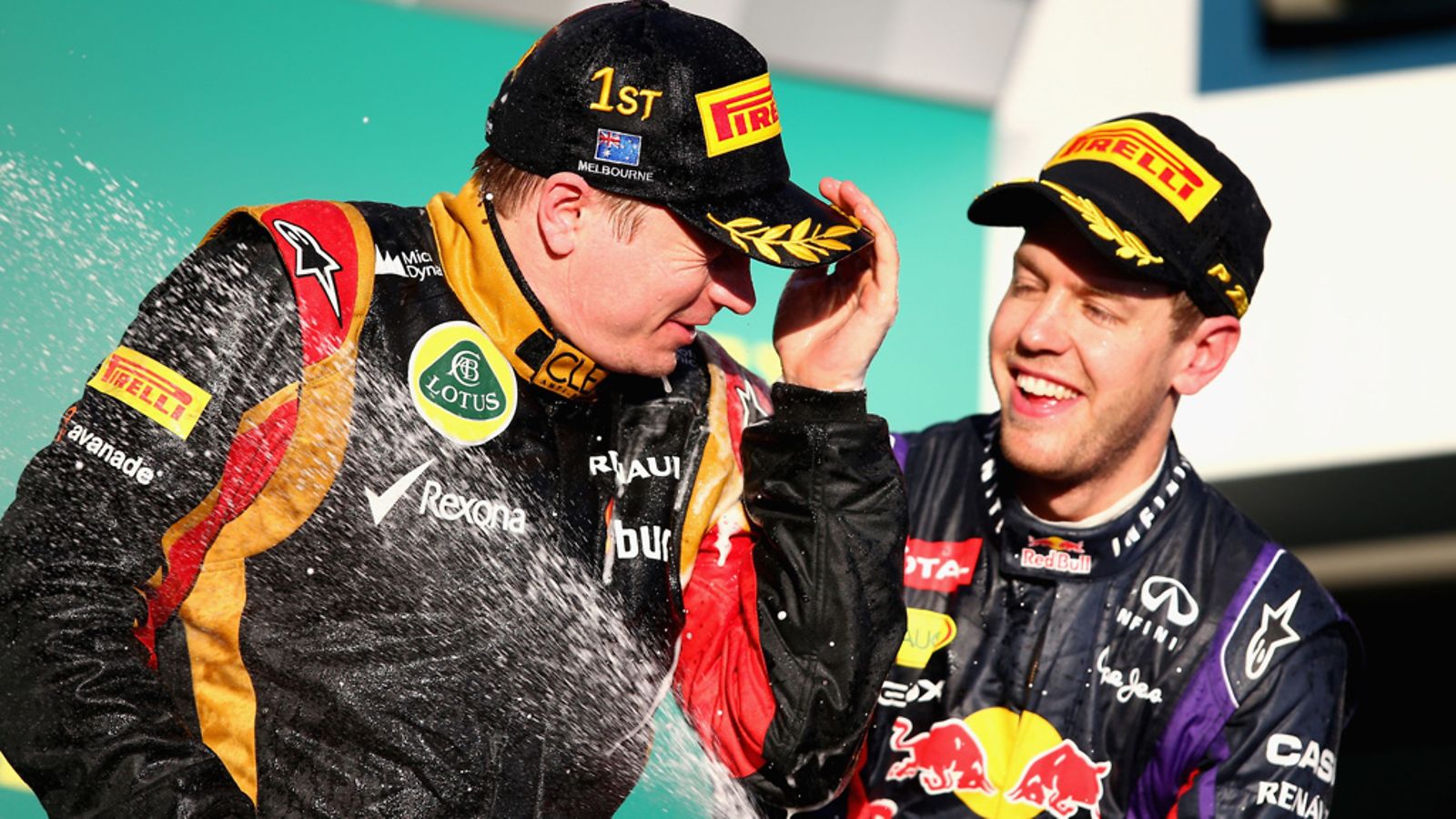 Kimi Räikkönen ja Sebastian Vettel