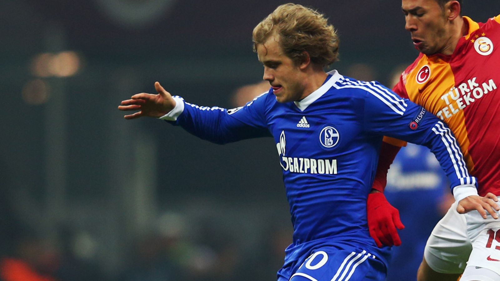 Teemu Pukki pelasi Schalken paidassa Galatasarayta vastaan keskiviikkona.